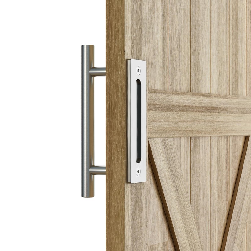 CCJH 9.5" Stainless Steel Sliding Barn Door Handles Pull Flush