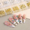 3D Star Nail Charms, Gold & Silver Mixed Styles Metallic