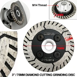 Shdiatol Diamond Cutting Grinding Disc Dual Blade Saw Blade for Granite Marble Concrete