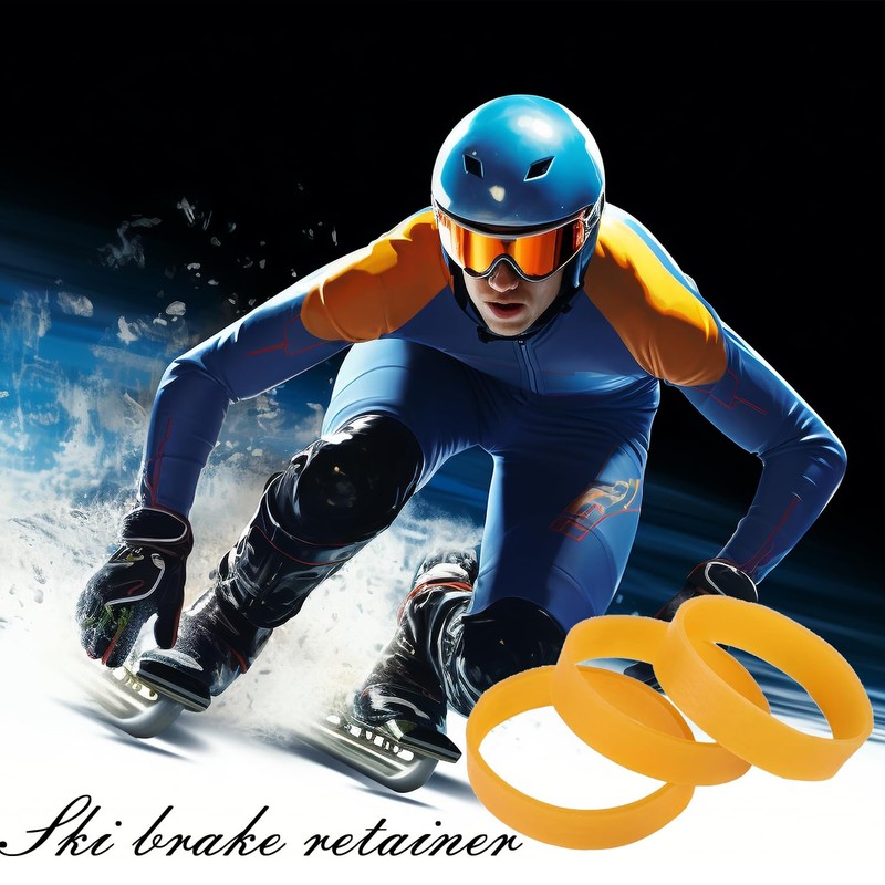 RmKbe 20pcs Ski Brake Retainers Snowboard Binding Rubber Bands Winter