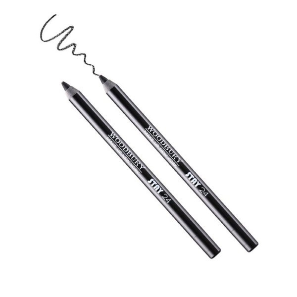 Authentic Woodbury Stay24 Pencil Eyeliner 1.2g Black X 2 /