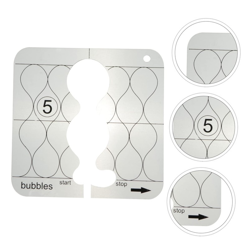 OSALADI 1pc Hollow Design Acrylic Patchwork Ruler Multi Functional Sewing