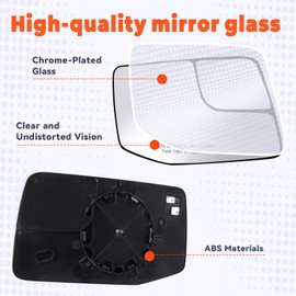 Osakesukar Passenger Side Mirror with Rear Holder Convex Blind Spot Glass Replacement For Chevy Silverado 1500 2019-2024 GMC Sierra 1500 2020-2024 OEM Fit Mirror Glass Replace GM1325159 84309709