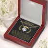 New Nutritionist Necklace Message Card Box Love Knot Mahogany -