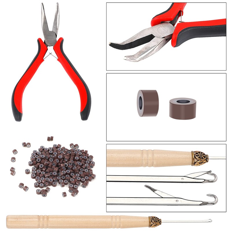 FEBSNOW 47 Inches Tinsel Hair Extension with Tool 3600 Strands