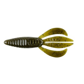 Berkley 1423756 Powerbait Pit Boss Soft Bait, 4" Bait Length, Green Pumpkin, Package of 8
