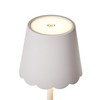 Two's Company Scalloped Edge Shade LED Cordless Table Lamp, 14.5-Inch,