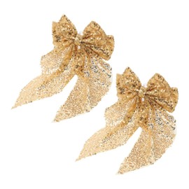 WOONEKY 2pcs Oversized Sparkly Sequin Hair Bow Clips for Women Bling Hairpins for Parties Weddings Birthdays Unique Hair Accessories to Express Personal