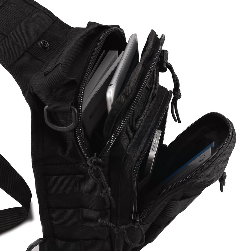 Tactical Shoulder Bag,1000D Outdoor Military Sling Daypack Backpack (1 Pack