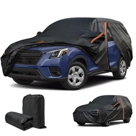 SUV Cover Custom Fit for Subaru Forester(Touring,Wilderness) 2007-2025, All Weather Car Cover Waterproof, Full Exterior Covers for Forester,Cover Sun UV Dust Snow Hail Protection with Door Zipper