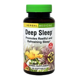Herbs Etc. Deep Sleep Softgels - Herbal Sleep Support Supplement - Rest & Calming Support with Passionflower, Chamomile & Lemon Balm - 60 Softgels (60 Servings)