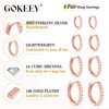 Gokeey Sterling Silver Rose Gold Earrings for Women, 14k Real