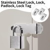 3 Pcs Stainless Steel Padlock Hasp Latch 2 Inch Door