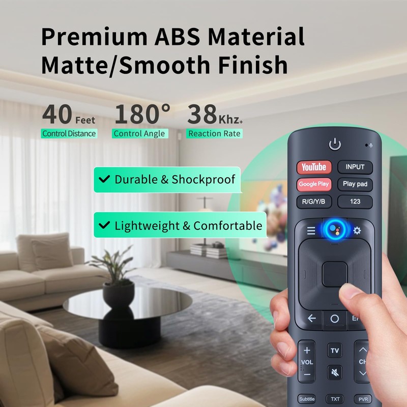 Voice Remote Control Replacement for Sharp/Hisense Android Smart TV Sub