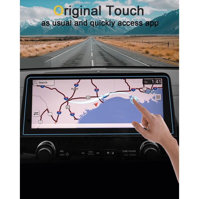 KOOGEN Tempered Glass Screen Protector for Nissan Armada 2021-2024,Infotainment Navigation