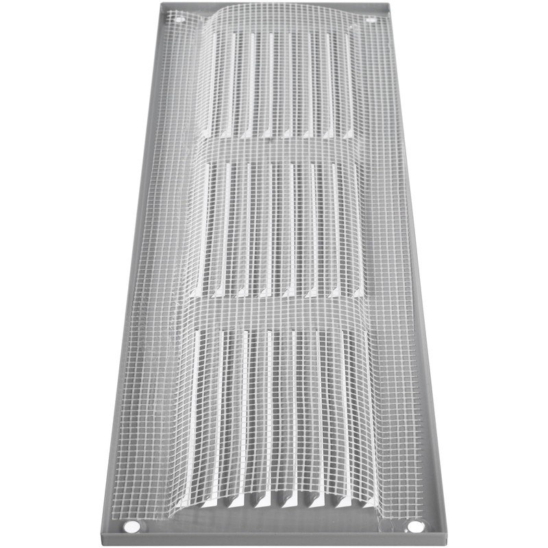 Repa Market 12x4 Inch Air Vent Cover/Gray Galvanized Steel Louvered