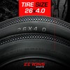 26x4 Fat Tire for Bicycle, 60 TPI, Zero-Rolling Resistance, Folded