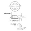 FidgetKute 100 Flush Mount Black Plastic Body and Sheet Metal