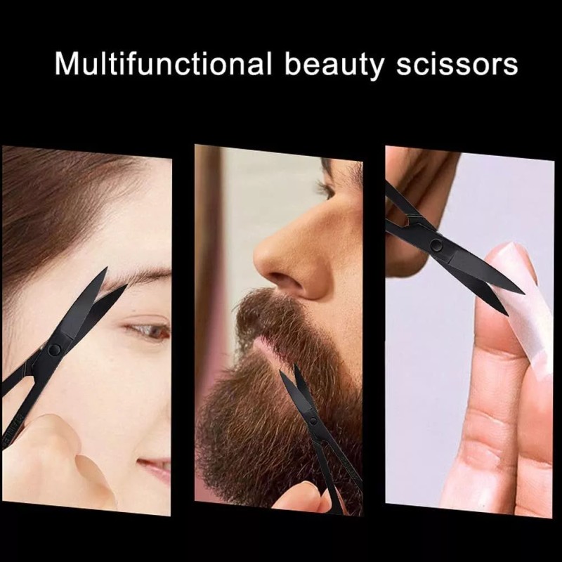Unbranded Tweezers (2 Pcs) Scissor Tweezers Shaped Eyebrow Straight Tip