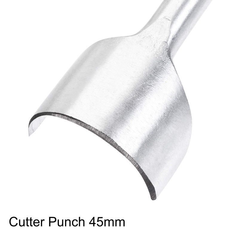 sourcing map Half-Round Shaped Leather Cutter Punch 45mm Strap End
