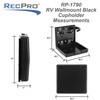 RecPro RV Folding Wall Mounted Cup Holder (Black)