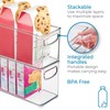 iDesign Stackable Pantry Bins with Handles for Cabinets or Fridge,