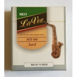 Rico NEW LA VOZ ALTO SAX REEDS STRENGTH HARD, 10 PACK