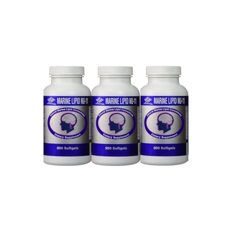 3 packs Marine Lipid NU-11 (200 Softgels)