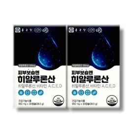 Chong Kun Dang Health Skin Moisturizing Hyaluronic Acid 950mg x 30 capsules 2 boxes / 종근당건강 피부보습엔 히알루론산 950mg x 30캡슐 2박스