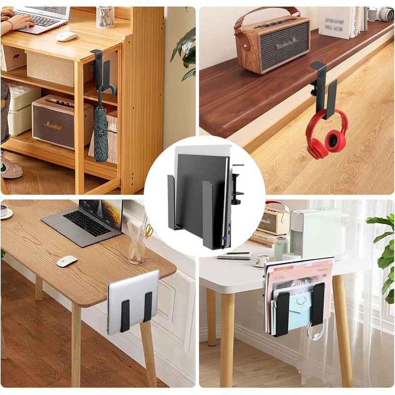 FAMKIT Side Shelf on Desk, 2 Pieces Laptop Holder Table
