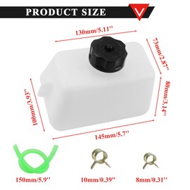 PRO BAT Petrol Fuel Tank + Inline Shut Off Valve Petcock + Filter Hose Line for 2 Stroke 43 47cc 49CC Quad ATV Mini Moto Kids Dirt Pit Bike Pocket Rocket Scooter