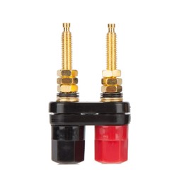 [Long Type Speaker Terminal, Red and Black, Integrated] Rust Prevention, Gold Plated Banana Plug Compatible, Total Length: 2.4 inches (60 mm) [Sold as 1 piece]