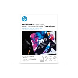 HP Professional Business Paper, Glossy, 8.5x11 in, 48 lb, 150 sheets, works with inkjet, PageWide, laser printers (Q1987A)