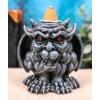 Crouching Gothic Horned Devil Chimera Gargoyle Backflow Incense Cone Burner