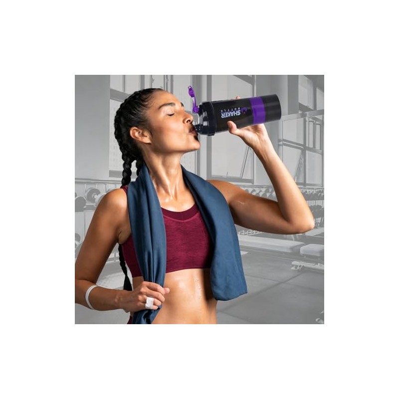 XTK 16oz Protein Shaker Bottle with Storage & Mix Ball