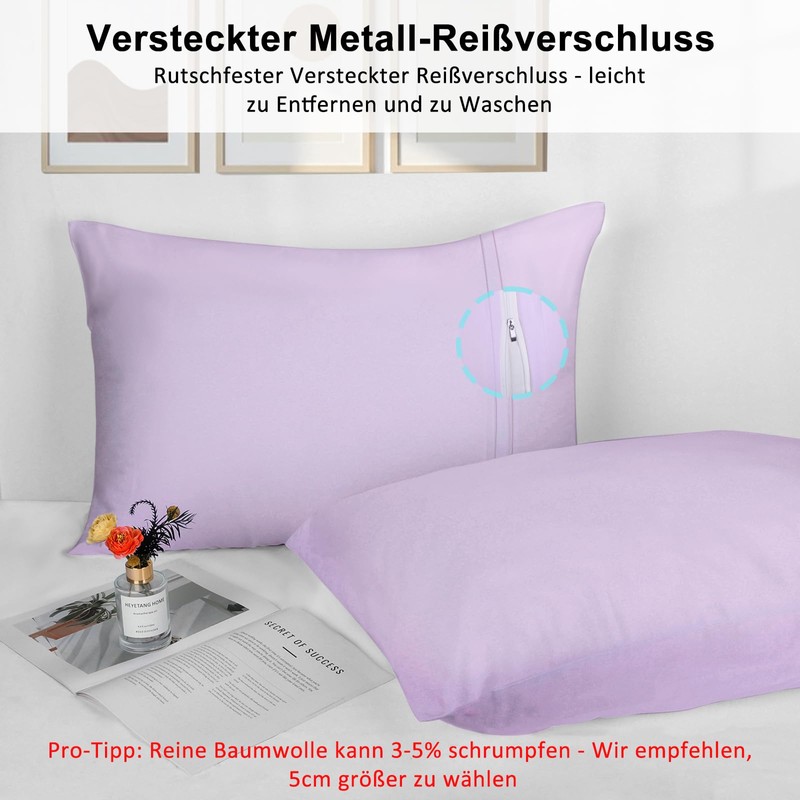 Lirex 2 Pack 300 Thread Count 100% Cotton Cushion Covers