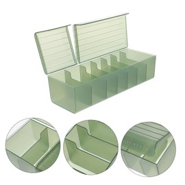 KONTONTY Cable Management Box Slot Cord Storage Organizer with Dual Hinged Lids Durable Cord Hider for Chargers Wires and Gadgets Desktop