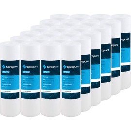 SpiroPure SP-P75 10x2.5 75 Micron Spun Melt-Blown Polypropylene Sediment Water Filter Cartridge (Case of 24)