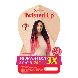 Outre Braids Crochet Braids X-Pression Twisted Up 3X BORABORA LOCS 24'' (5-Pack, 613)