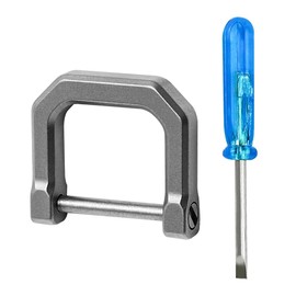 DONGKER D-Ring Key Hanger, Titanium D Shape Key Ring, U Shape Car Key Organiser with Screwdriver for Men and Women Car Keys