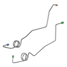 Inline Tube Compatible with 1978-88 General Motors G-Body (w/o Hydroboost) Power Disc 3/16", 1/4" M/C Brake Lines 2pc, OE Steel
