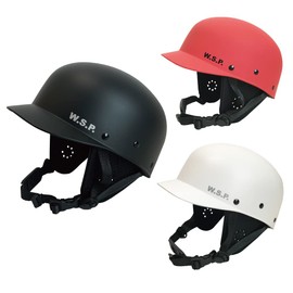 W.S.P. WATER FREE HELMET Helmet with Brim for Water Sports, CE Certification (M, Matte White)