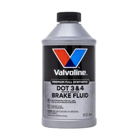 Valvoline DOT 3 & 4 Synthetic Brake Fluid with High Boiling Point, Corrosion Protection, Vapor Lock Resistance, Compatible with ABS, Disc and Drum Brake Systems, 12oz