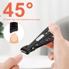 BEZOX Ingrown & Thick Nail Clipper with Slant Curved Blade- Premium Stainless Steel Heavy Duty Toenail Clippers for Thick Nails, Nail Trimmer with Built-in Nail File and Storage Pouch