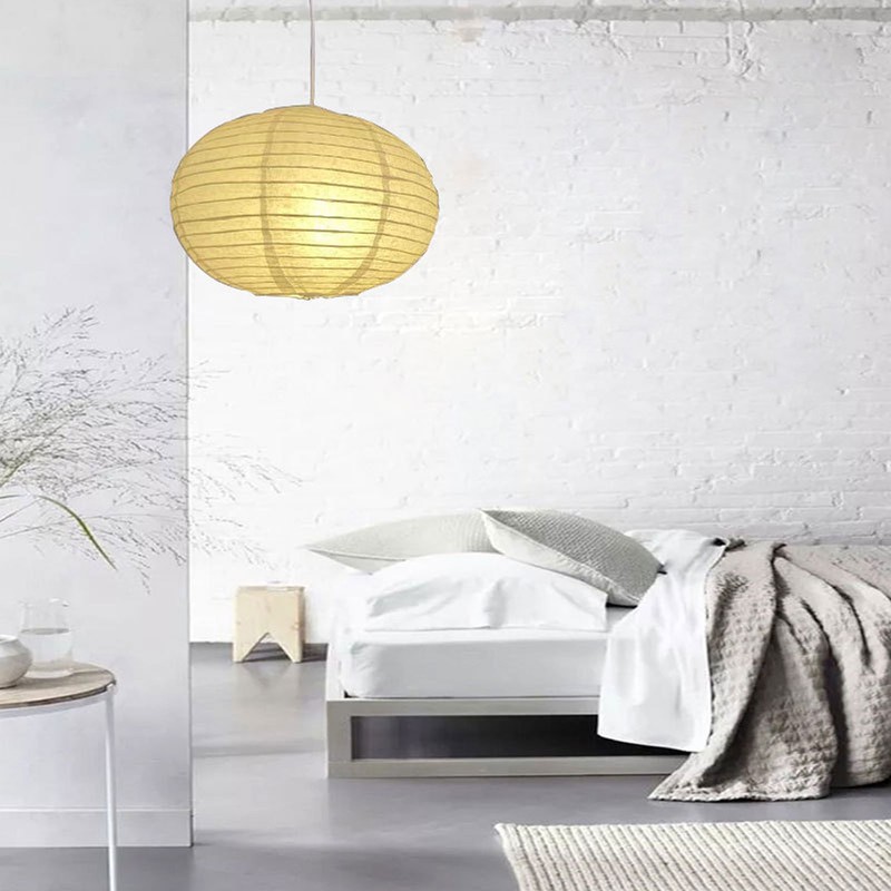 White Round Paper Lantern Light Decorative Soft Light Easy to