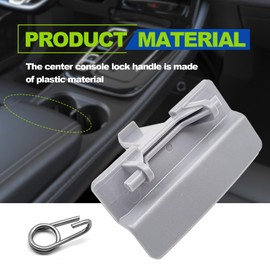 SYudwen 1 pcs Center Console Latch, Center Console Jump Seat Lid Latch, Compatible with F150 2010-2018, Replacement OE #BL34-18672A66, BL3418672A66 (Light Grey)