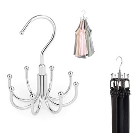 Bra Hanger for Closet,Tank Top Hanger,Belt Hanger,1PCS 360°Organizer for Closet, Space Saving Accessories Rack Hanging Holder Storage Hook for Belt, Tie, Tank Top, Scarf, Purse,Max 24 Capacity