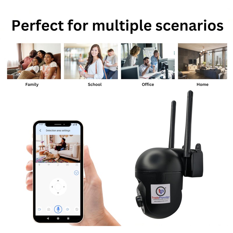 TradeProvider® Dome Camera Home Security with Audio, CCTV Pet Dog