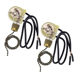 Ceiling Fan Light Switch Zing Ear Pull Chain ZE-109 Fan Light Switch, On-Off Speed with Pull Chain Compatible with Ceiling Fans, Lamps and Wall Lights (2, Bronze)