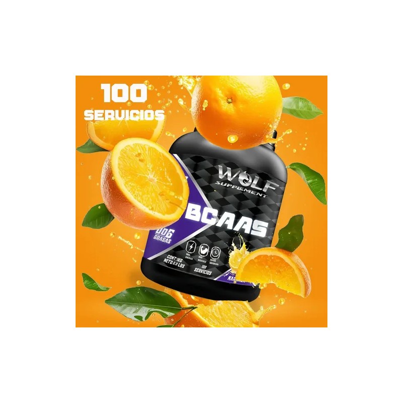 Aminoácidos Bcaas Wolf 1 Kg Pre Entreno 200 Servicios Varios